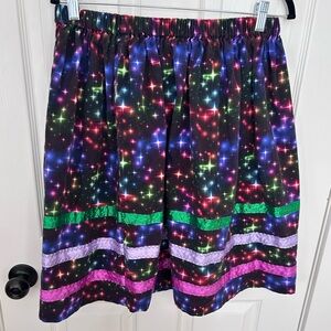 Girls Multicolor Starry Night Indigenous Ribbon Skirt